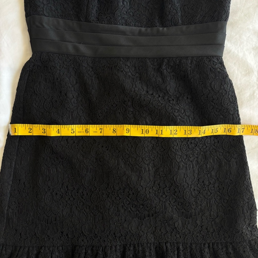 White House Black Market Black Strapless Lace Dress with Waist Band - Picture 13 of 13